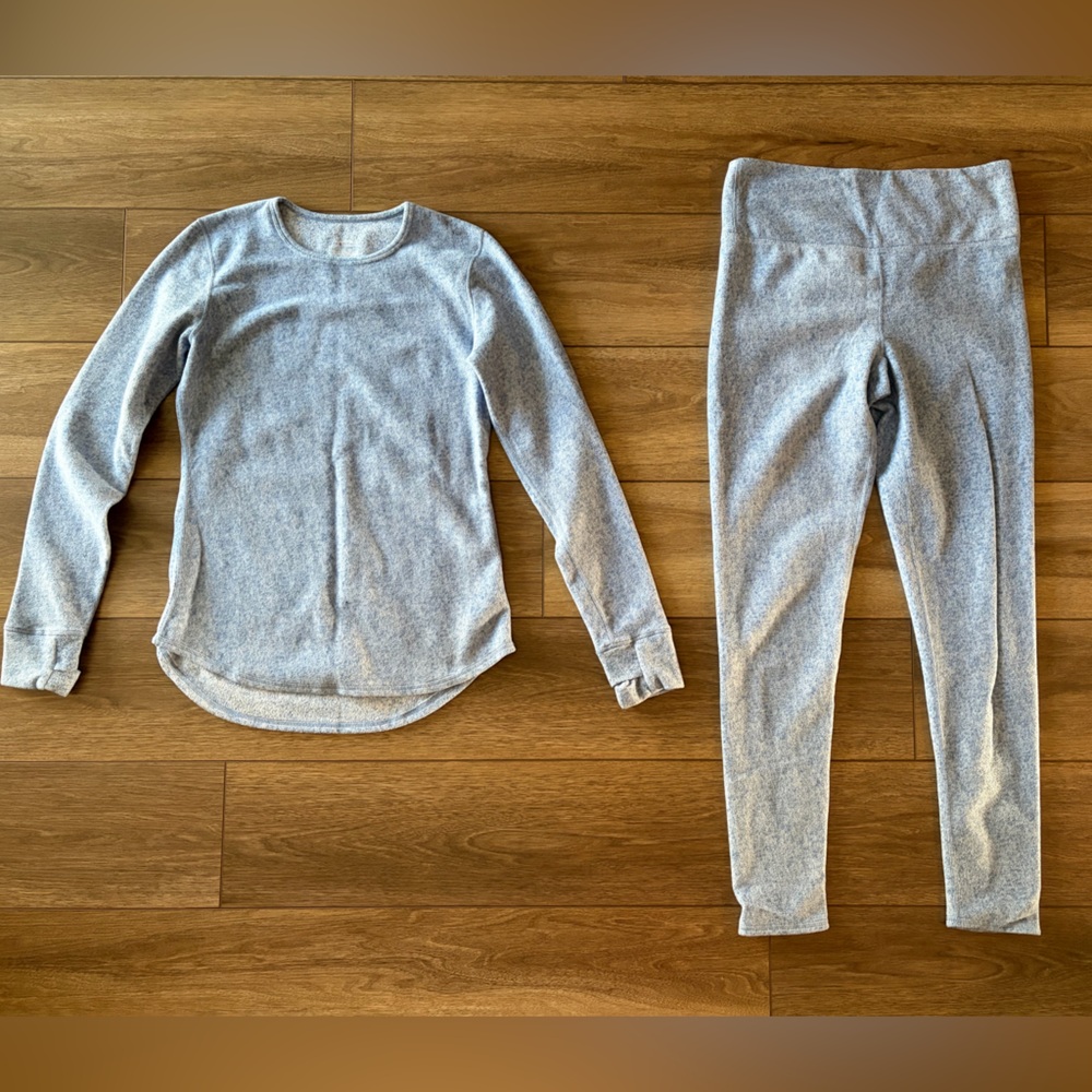 Cuddl Duds Blue Fleece Lounge Set